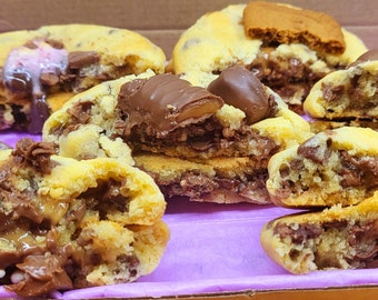Six stuffed NYC cookies