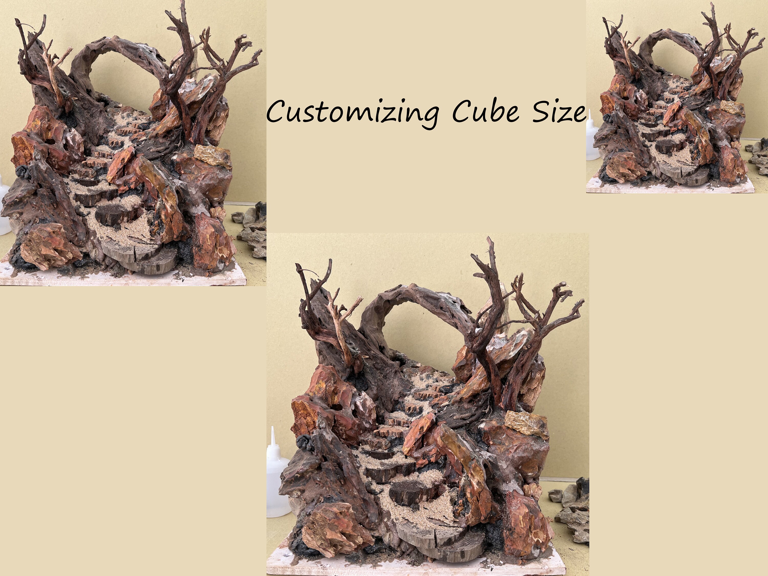 Image showcasing Aquarium Driftwood Decor, Aquarium Cave, Aquarium Hardscape, Decoration ...