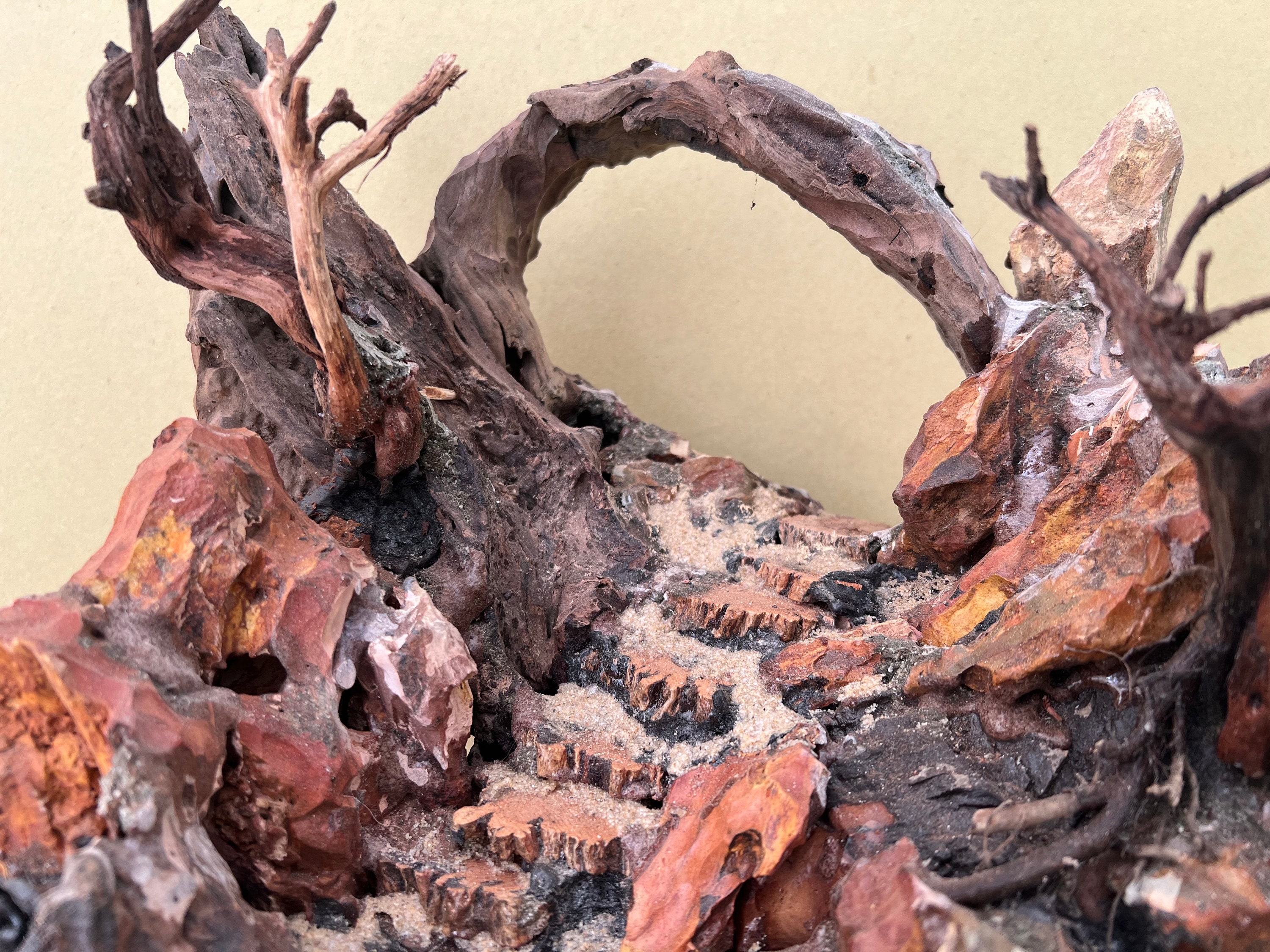Image showcasing Aquarium Driftwood Decor, Aquarium Cave, Aquarium Hardscape, Decoration ...