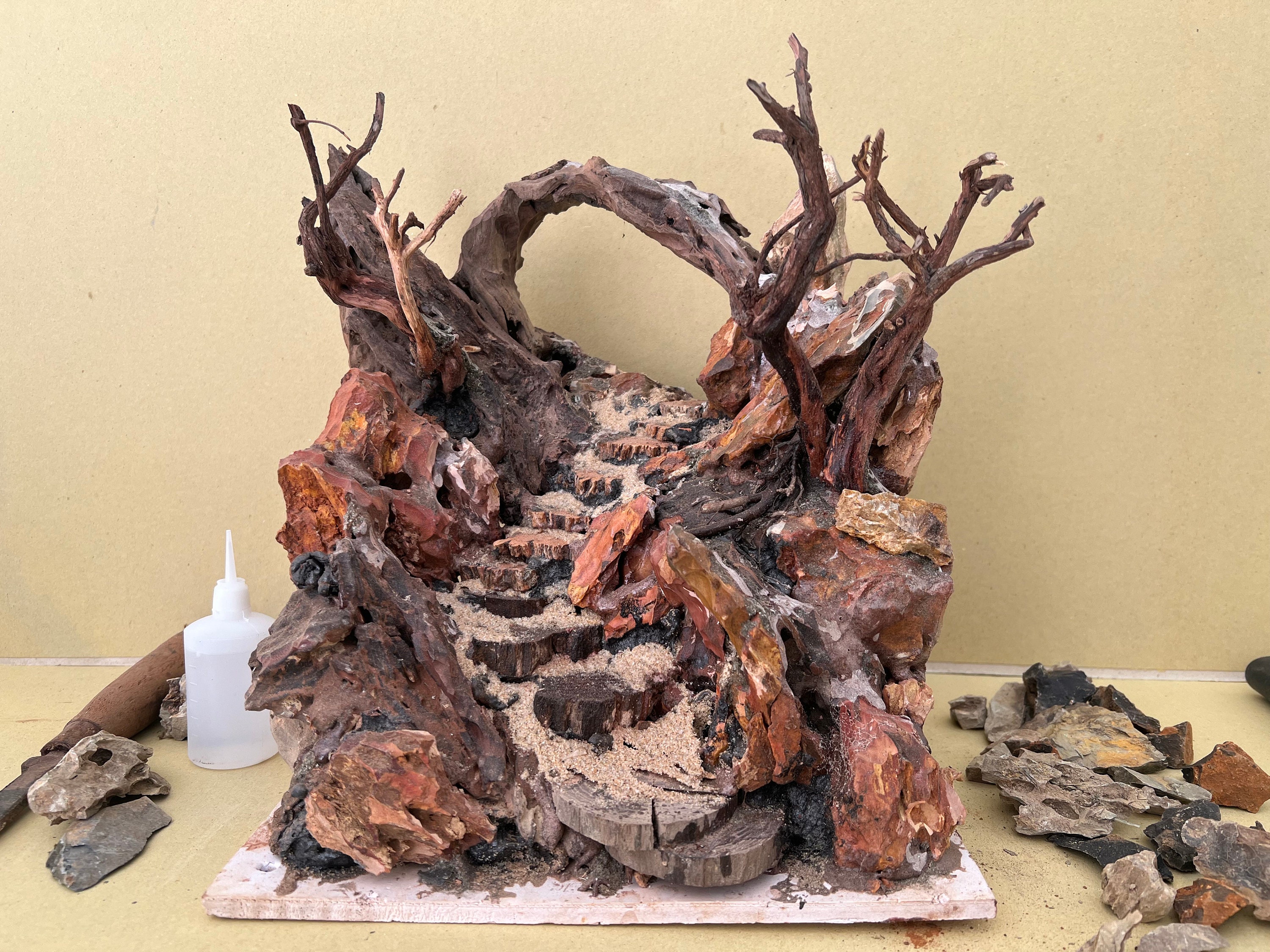View of Aquarium Driftwood Decor, Aquarium Cave, Aquarium Hardscape, Decoration ...