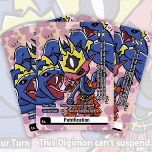 Digimon TCG - 3x Fichas de Petrificación Medusamon (Paquete de 3 Cartas)
