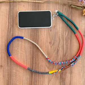 Handmade Universal Phone Strap - Colourful Phone Lanyard - Crossbody Strap – Customisable Phone Cord – Phone Chain