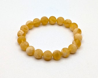Cloudy Frankincense Bracelet (Polished beads with some white coloring)