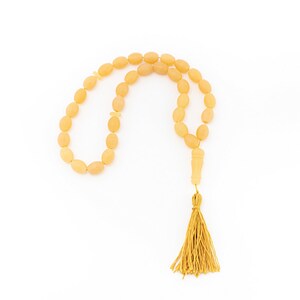 Frankincense Prayer beads (olive shape with gold color cord)