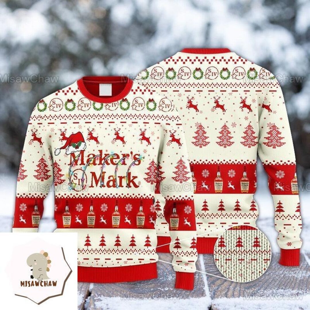 Christmas Maker's Mark Whiskey Sweater Maker's Mark Etsy