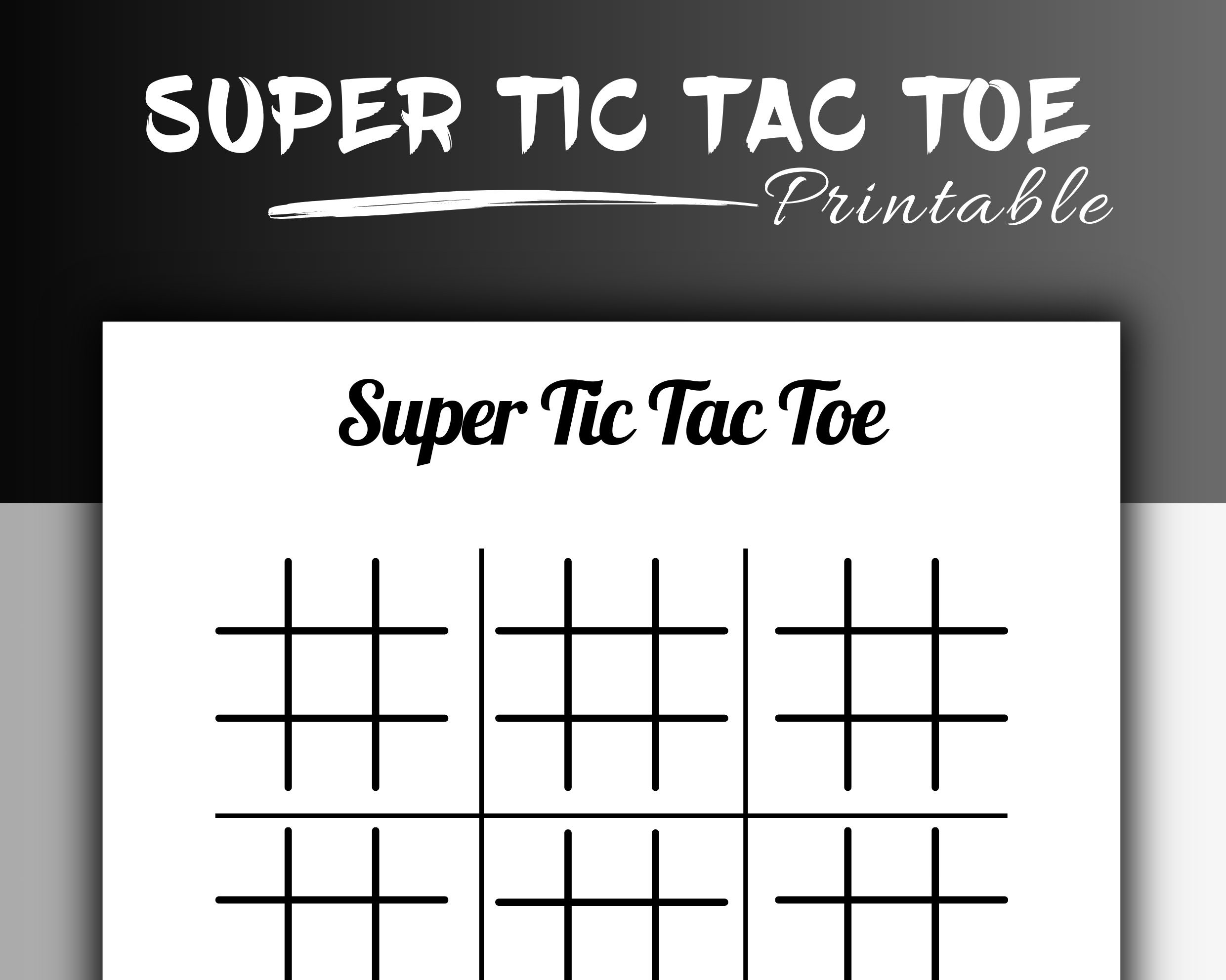 Printable Tic Tac Toe