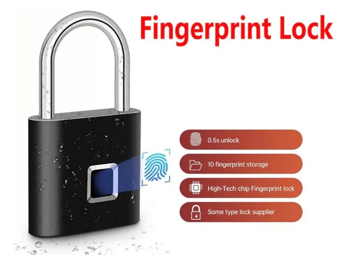 No Need for Keys Fingerprint Smart Padlock Electronic Lock APP Remote ...