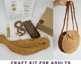 Craft kit for adults, Adult craft kit, Diy kits for adults, Diy craft kit, Diy crochet bag, DIY bag kit, DIY tote bag kit, Diy craft kit bag