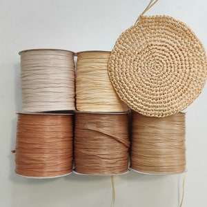 Filato di rafia, filato naturale, filato in vendita, filato di carta, borsa di rafia, carta filata, filato naturale per uncinetto, filato per cappelli all'uncinetto, filato per borse all'uncinetto