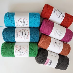 Yarn bag, yarn travel bag, Crochet rope bag, yarn for bag, Macrame rope 2mm, Cotton rope, Cord for crochet,  craft rope