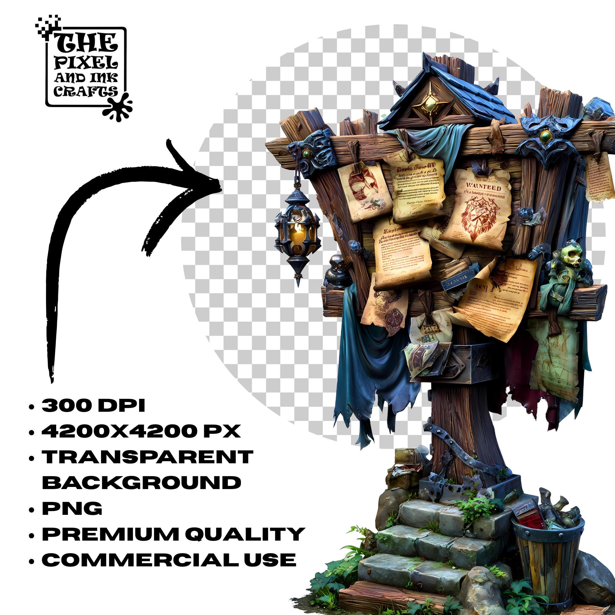 Rpg Inn Flag Fantasy RPG Character Clipart Bundle Tavern Inn Dungeons Dragons ...