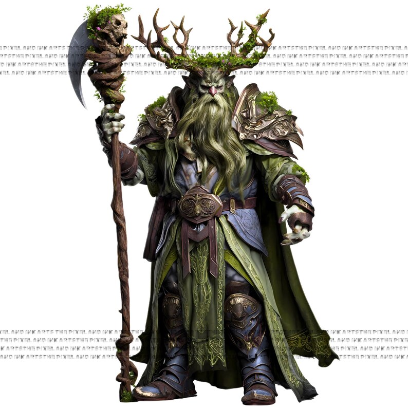 Guardian Treefolk Nature Spirits Clipart Bundle | Mystic Druid PNG | Junk Journal ...