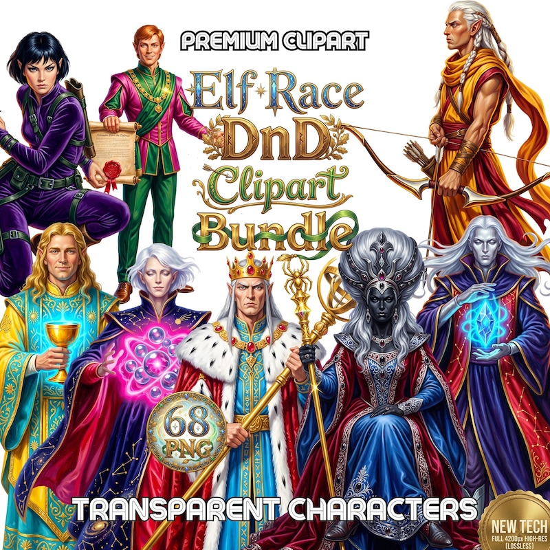 Dnd Character Art Elf - Etsy
