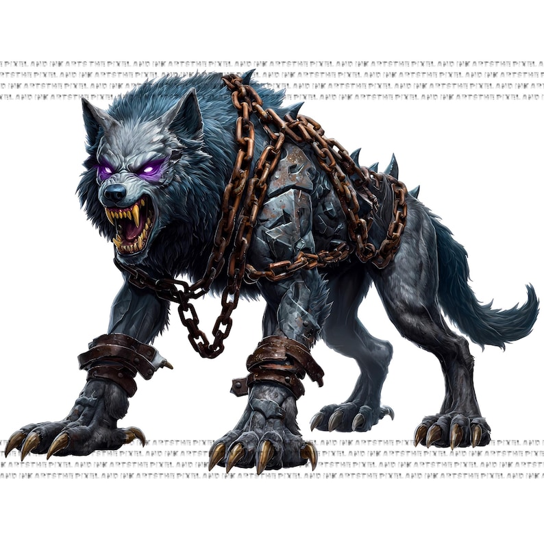 Hellhound PNG Bundle | Fantasy Fire Wolf Clipart | Dnd Character Token ...