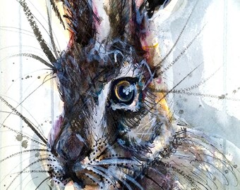Gift for men, picture, Magical Hare, baby nursery decor, child bedroom, baby shower,
