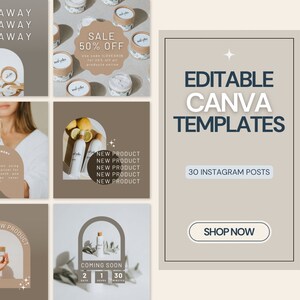 Instagram Post Templates | Instagram Posts | Instagram Templates | Skincare Templates | Skincare Instagram Posts | Editable Canva Content