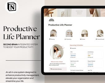 2026 Notion Second Brain Life Planner – All-In-One Productivity Template (Digital Download)