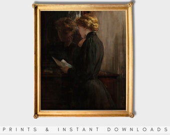 Woman Reading (ca. 1895) Vintage Art Print | Art Print #115