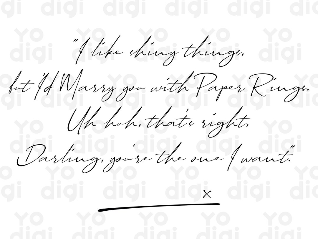 Taylor Swift Paper Rings Digital Love Note Express Your Etsy