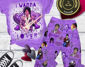 Prince Purple Rain Pajamas Set, Prince T-Shirt And Pants, Prince Tee, Prince Pants, I Wanna Be Your Lover Prince Shirt, Prince Fan Gift