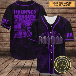 Haunted Mansion Baseball Jersey Shirt, Haunted Mansion Shirt, Disney Halloween Baseball Shirt, Halloween Party, Custom Shirt