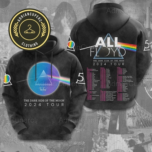 Pink Floyd The Dark Side Of The Moon 2024 Tour Shirt, Pink Floyd Hoodie, Pink Floyd Sweatshirt, Pink Floyd Zip Hoodie, Pink Floyd Tee