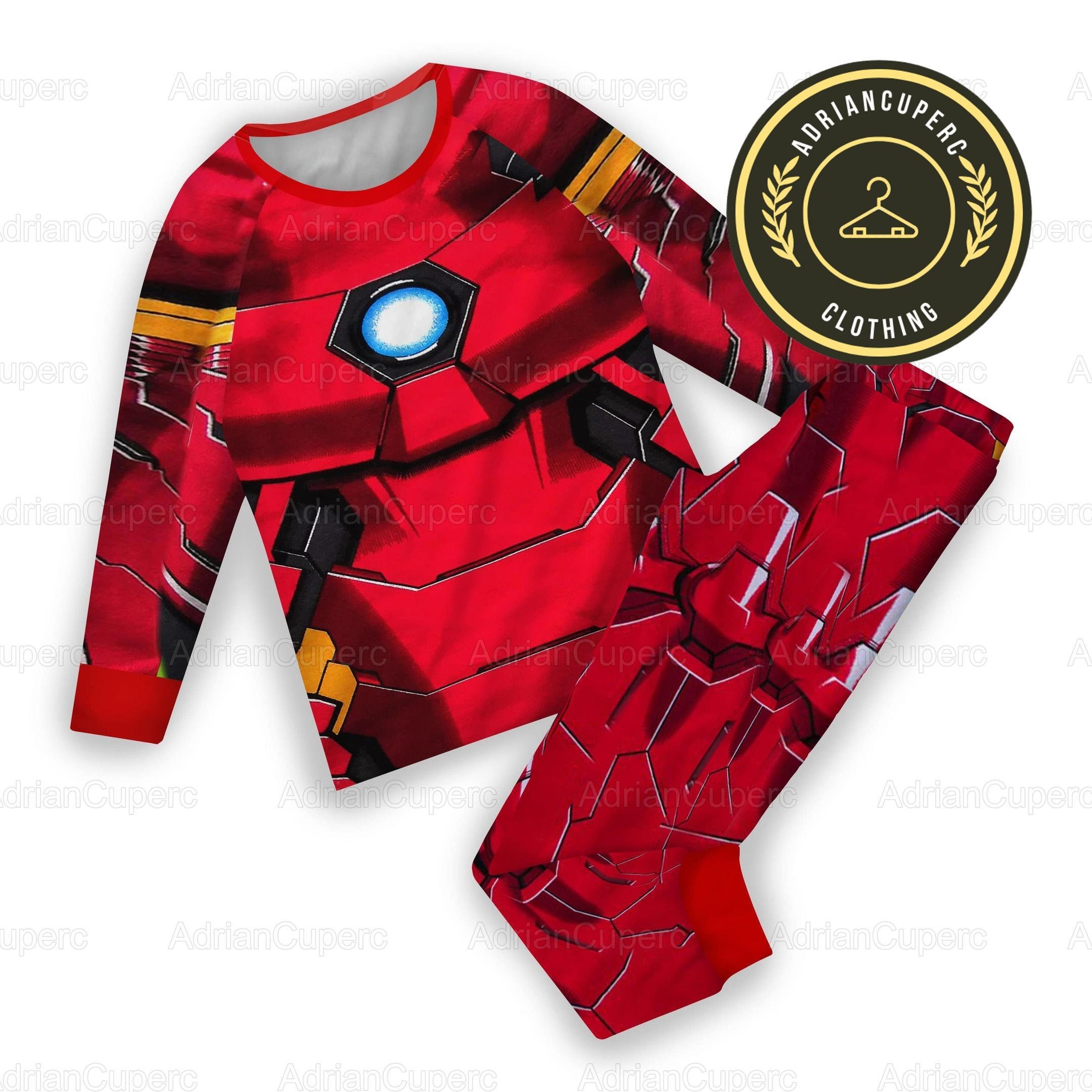 Pigiama Iron Man Marvel Per Ragazzi - Set T-Shirt E Pantaloncini | Ufficiale, 100% Cotone | Regalo Supereroi - Foto 3