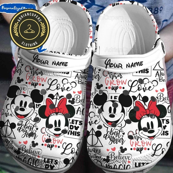 Personalized Mickey Minnie Shoes, Mickey Shoes, Minnie Shoes, Cartoon Womens Shoes, Mens Shoes, Mickey Mouse Shoes, Disney Couple Gift