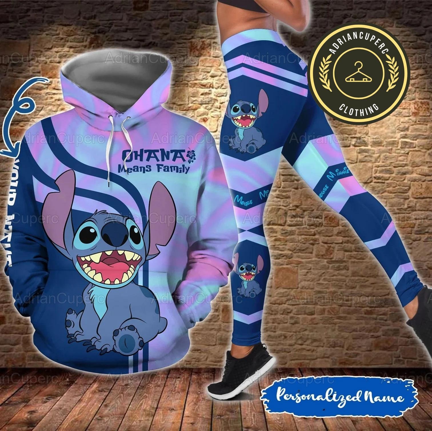 Stitch Disney Sweat-shirt/Robe pour femme, couverture à capuche