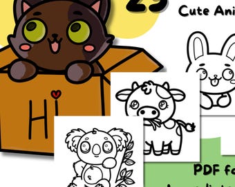 Animal Coloring Pages | 25 Bold Designs (PDF Download)