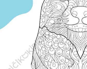 Otter Mandala Coloring Page · Meditation, Stress Relief, Relaxation, Anxiety Relief · Instant PNG & PDF Download