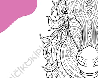 Zebra Mandala Coloring Page · Meditation, Stress Relief, Relaxation, Anxiety Relief · Instant PNG & PDF Download