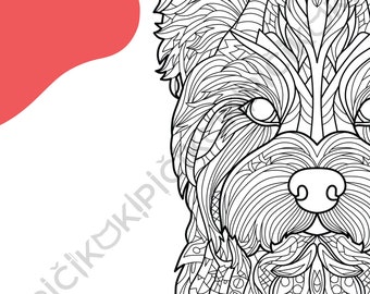West Highland Terrier Mandala Coloring Page: Stress Relief (PNG & PDF)