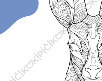 Rupicabra Mandala Coloring Page · Meditation, Stress Relief, Relaxation, Anxiety Relief · Instant PNG & PDF Download