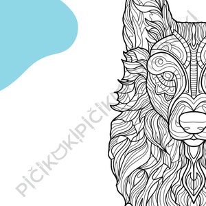 Dog Mandala Coloring Page · Meditation, Stress Relief, Relaxation, Anxiety Relief · Instant PNG & PDF Download