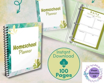 Home School Planner. Tracker. Education. Printable. Learning. Journal. Homeschooled. Planner. All ages. Teaching resource.