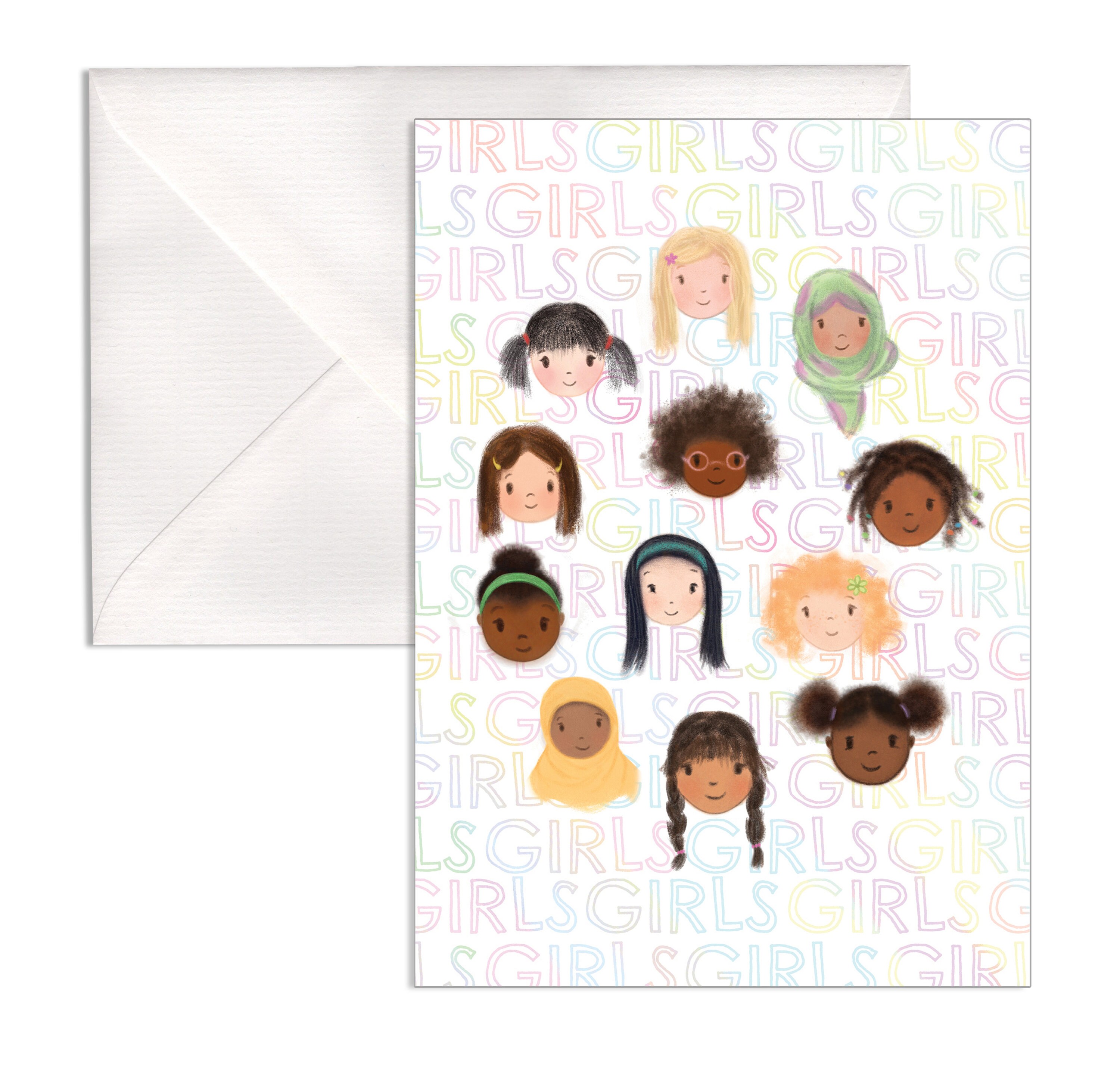Postcard for Just Saying Hi, Celebrating Girls and Girl Power A6, Incl  Envelope. - Etsy
