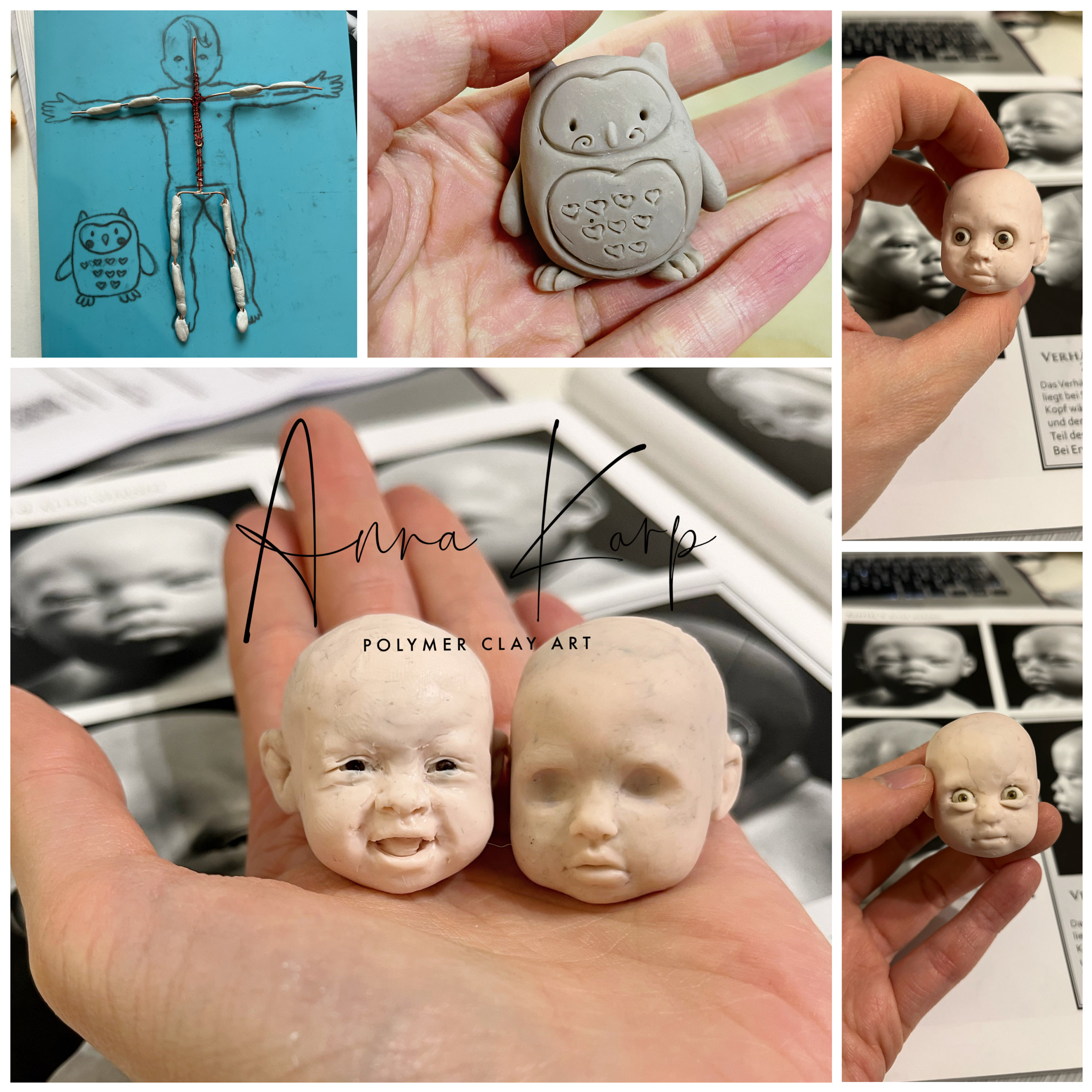 Tutorial for Sculpting a Child From Polymer Clay in 16 Scale Englisch