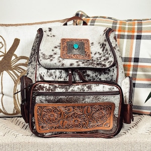 Sac à dos en cuir femme, sac à dos en cuir, sac à dos en cuir, sac à main Western, petit sac à dos en cuir, sac à dos en peau de vache, sac à main en peau de vache