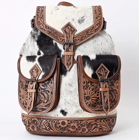 Mochila de cuero para mujer, monedero de mochila de cuero, mochila