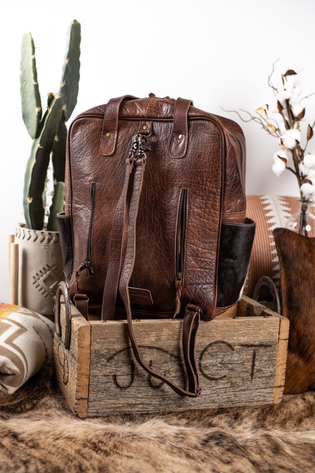Cowhide Leather Backpack, Western Tooled Purse, Handbag - Etsy display picture 1