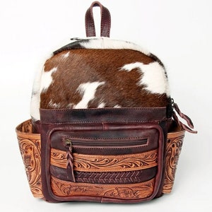 Leather Backpack Women, Leather Backpack Purse, Leather Backpack, Western Purse, Small Leather Backpack, Cowhide Backpack, Cowhide Purse