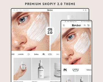 Herleef Shopify-thema, minimale Shopify-website, Shopify 2.0-themasjabloon, websiteontwerp, premium Shopify-thema, ontwerp van bestemmingspagina