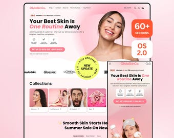 Tema Lumin Beauty para Shopify: Plantilla minimalista para sitios web de boutiques.