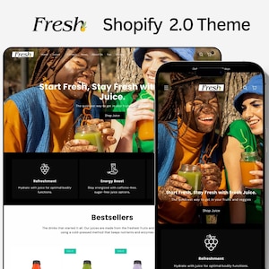 Fresh Shopify Theme, Minimal Shopify Website, Shopify 2.0 theme template, Website Design, Premium Theme, Landing Page Design, Skincare