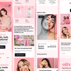 Olivia Shopify Theme, Shopify Theme Template, Minimal Shopify Website, Shopify 2.0 Boutique Design, Pink Shopify Theme, Landing Page Design image 4