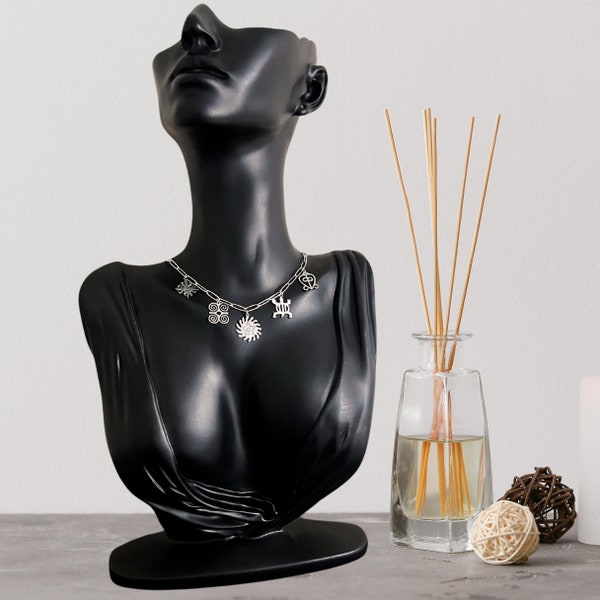 Bijoux ethniques Adinkra : collier avec breloque en acier inoxydable. Bijou pendentif Adinkra avec breloque, Bijoux inspirés de l'Afrique