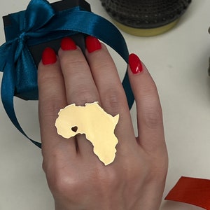 Ethnic ring, Africa ring, custom country ring, personalized oversized ring, ring from your country France ring