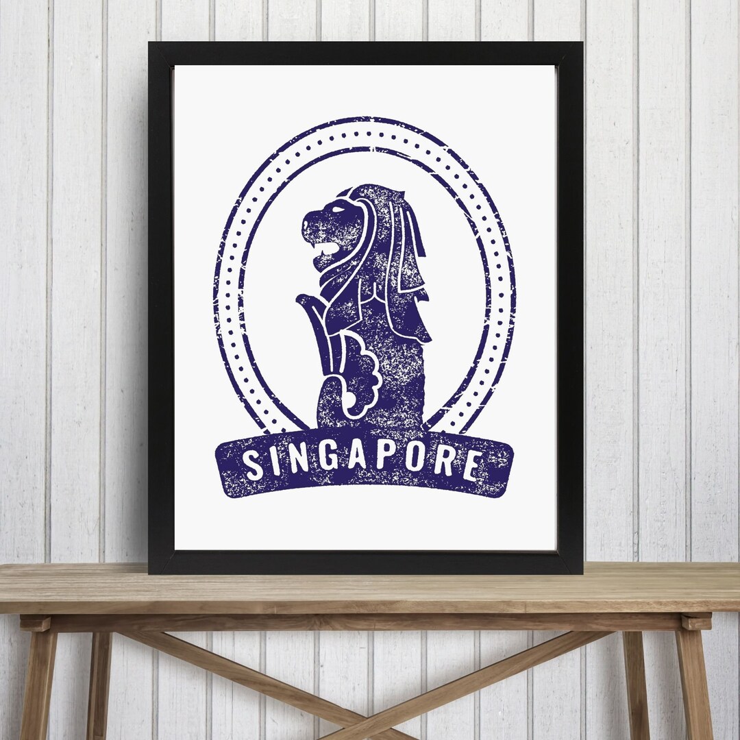 Singapore Print Poster Singapore Wall Art Gift Asia Poster Etsy