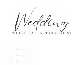 Wedding checklist - Where to start
